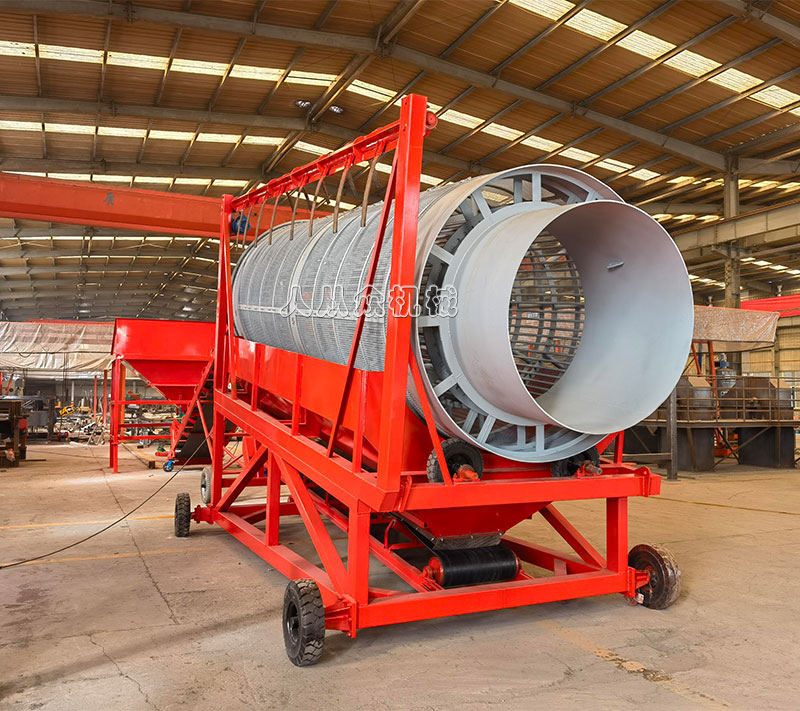 山土砂料洗制生產(chǎn)線上滾筒篩的應(yīng)用